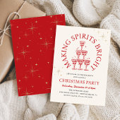 Making Spirits Bright Champagne Kerstfeest Kaart