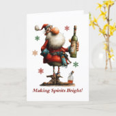Making Spirits Bright Christmas Card Kaart (Gele Bloem)