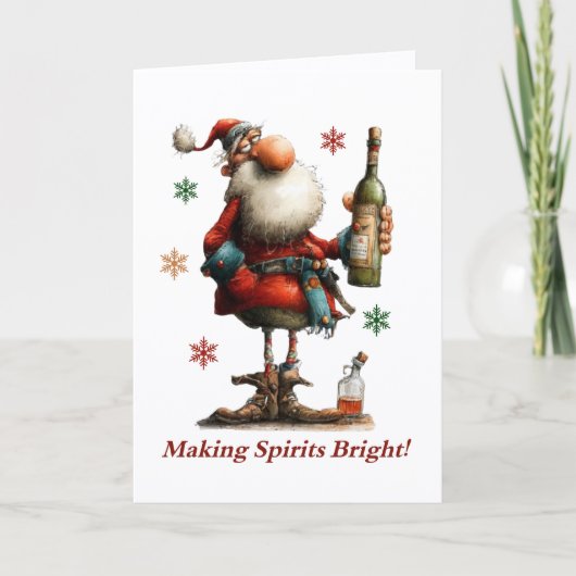 Making Spirits Bright Christmas Card Kaart (Voorkant)