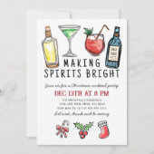 Making Spirits Bright Christmas Cocktail Party Kaart (Voorkant)