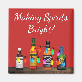 Making Spirits Bright Christmas Cocktails Magneet (Voorkant)