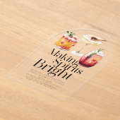 Making Spirits Bright Cocktail Christmas Party Acryl Uitnodigingen (Laagn)