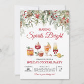 Making Spirits Bright Cocktail Christmas Party Kaart (Voorkant)