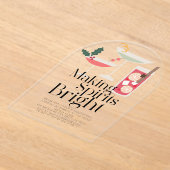 Making Spirits Bright Cocktails Kerstparty Acryl Uitnodigingen (Laagn)