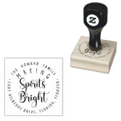 Making Spirits Bright Custom return address Rubberstempel (Gestempeld)