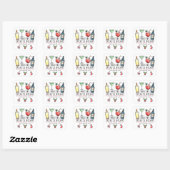 Making Spirits Bright Dranken Kerst Cocktails Vierkante Sticker (Vel)