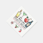 Making Spirits Bright Drinks Christmas Cocktail Servet (Hoek)