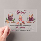 Making Spirits Bright | Feestelijke Cocktailparty Acryl Uitnodigingen (Insitu (Draagbaar))