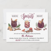 Making Spirits Bright | Feestelijke Cocktailparty Kaart (Voorkant)