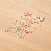 Making Spirits Bright | Feestelijke Kerstborrel Acryl Uitnodigingen (Laagn)