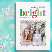 Making Spirits Bright Foto met kerstflat Kaart