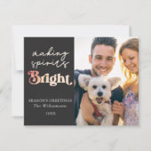 Making Spirits Bright Foto Sasons Greetings Notitiekaartje (Voorkant)