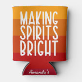 Making Spirits Bright Grappige Thanksgiving-feest Blikjeskoeler (Voorkant)