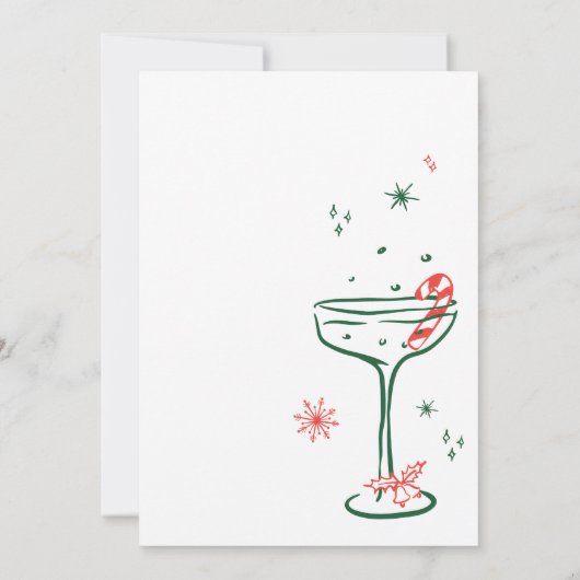 Making Spirits Bright Hand Getekende Kerstfeest Ui Kaart (Achterkant)