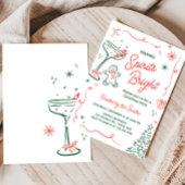 Making Spirits Bright Hand Getekende Kerstfeest Ui Kaart