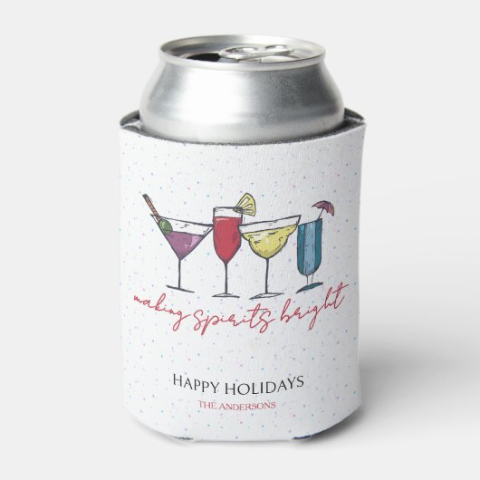 Making Spirits Bright Holiday Cocktail Party Blikjeskoeler (Blikje Voorkant)