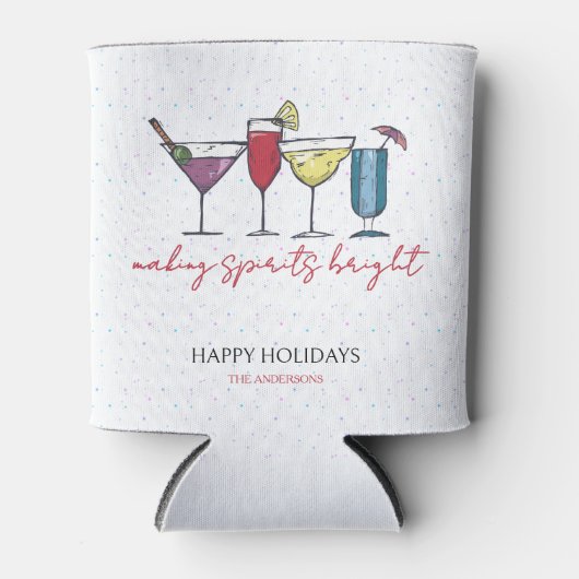 Making Spirits Bright Holiday Cocktail Party Blikjeskoeler (Voorkant)