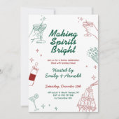 Making Spirits Bright Holiday Cocktail Party Kaart (Voorkant)