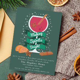 Making Spirits Bright Holiday Cocktail Party Kaart