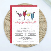 Making Spirits Bright Holiday Cocktail Party Kaart