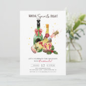 Making Spirits Bright Holiday Cocktail Party Kaart (Staand voorkant)