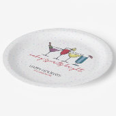 Making Spirits Bright Holiday Cocktail Party Papieren Bordje (Gekanteld)