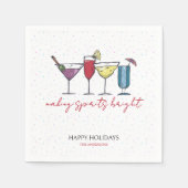 Making Spirits Bright Holiday Cocktail Party Servet (Voorkant)