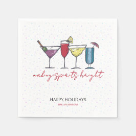 Making Spirits Bright Holiday Cocktail Party Servet
