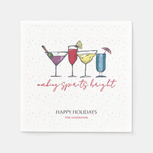 Making Spirits Bright Holiday Cocktail Party Servet