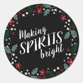 Making Spirits Bright Holiday Garland Sticker