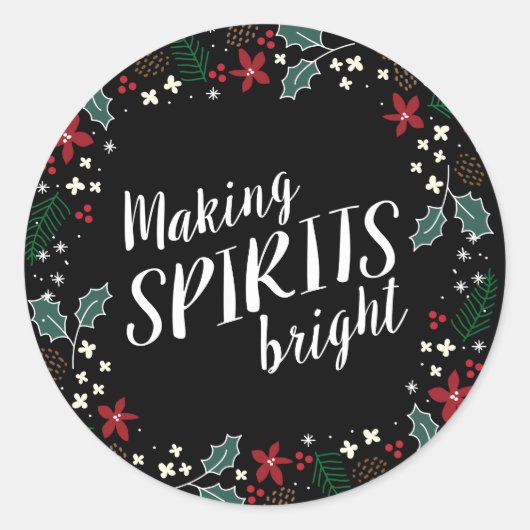 Making Spirits Bright Holiday Garland Sticker (Voorkant)