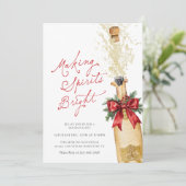 Making Spirits Bright Holiday Party Kaart (Staand voorkant)