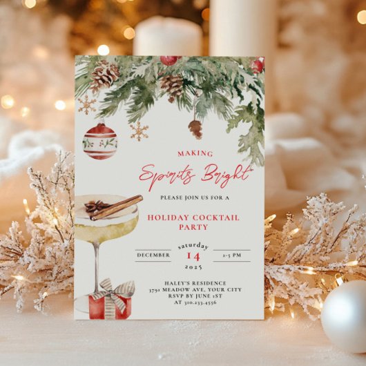 Making Spirits Bright Holiday Party Kaart