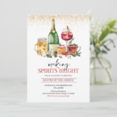Making Spirits Bright Holiday Party Kaart (Staand voorkant)