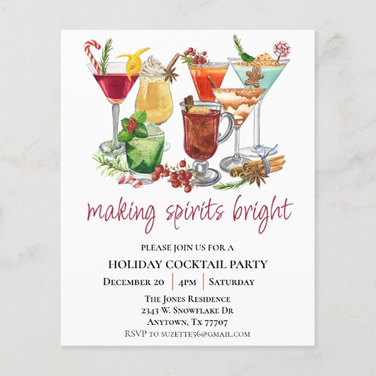 Making Spirits Bright kerstcocktail Party (Voorkant)