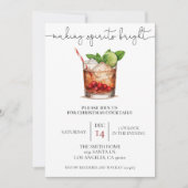 Making Spirits Bright kerstcocktail Party Feestdagenkaart (Voorkant)