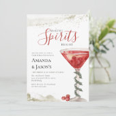 Making Spirits Bright, kerstcocktail party Kaart (Staand voorkant)