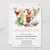 Making Spirits Bright kerstcocktail Party Kaart (Voorkant)