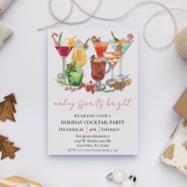 Making Spirits Bright kerstcocktail Party Kaart
