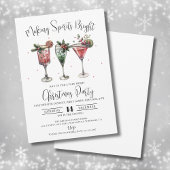 Making Spirits Bright kerstcocktail Party Kaart