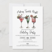 Making Spirits Bright kerstcocktail Party Kaart (Voorkant)