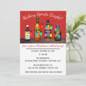 Making Spirits Bright kerstcocktail Party Kaart (Staand voorkant)