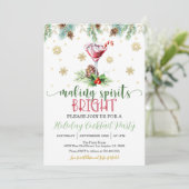 Making Spirits Bright Kerstfeest (rand) Kaart (Staand voorkant)