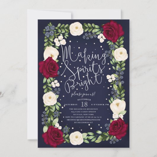 Making Spirits Bright Kerstfeestdag Kaart (Voorkant)