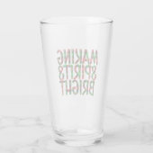 Making Spirits Bright Kerstfeestdag — Kreukbeer Glas (Achterkant)