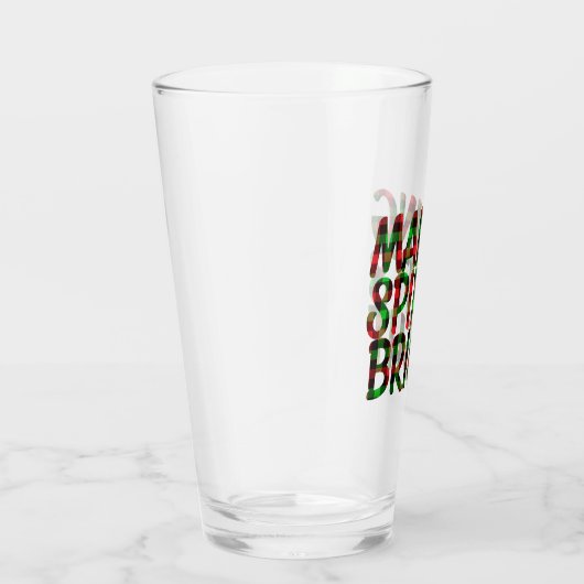 Making Spirits Bright Kerstfeestdag — Kreukbeer Glas (Rechts)