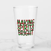 Making Spirits Bright Kerstfeestdag — Kreukbeer Glas (Voorkant)