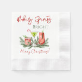 Making Spirits Bright Kerstmis Cocktail Servet (Voorkant)