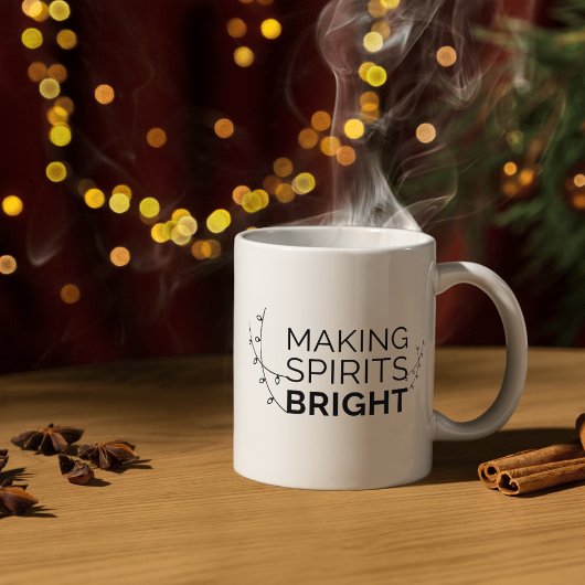 Making Spirits Bright - Moderne vakantietypografie Koffiemok