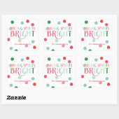 Making Spirits Bright Multi gekleurde stip vakanti Vierkante Sticker (Vel)